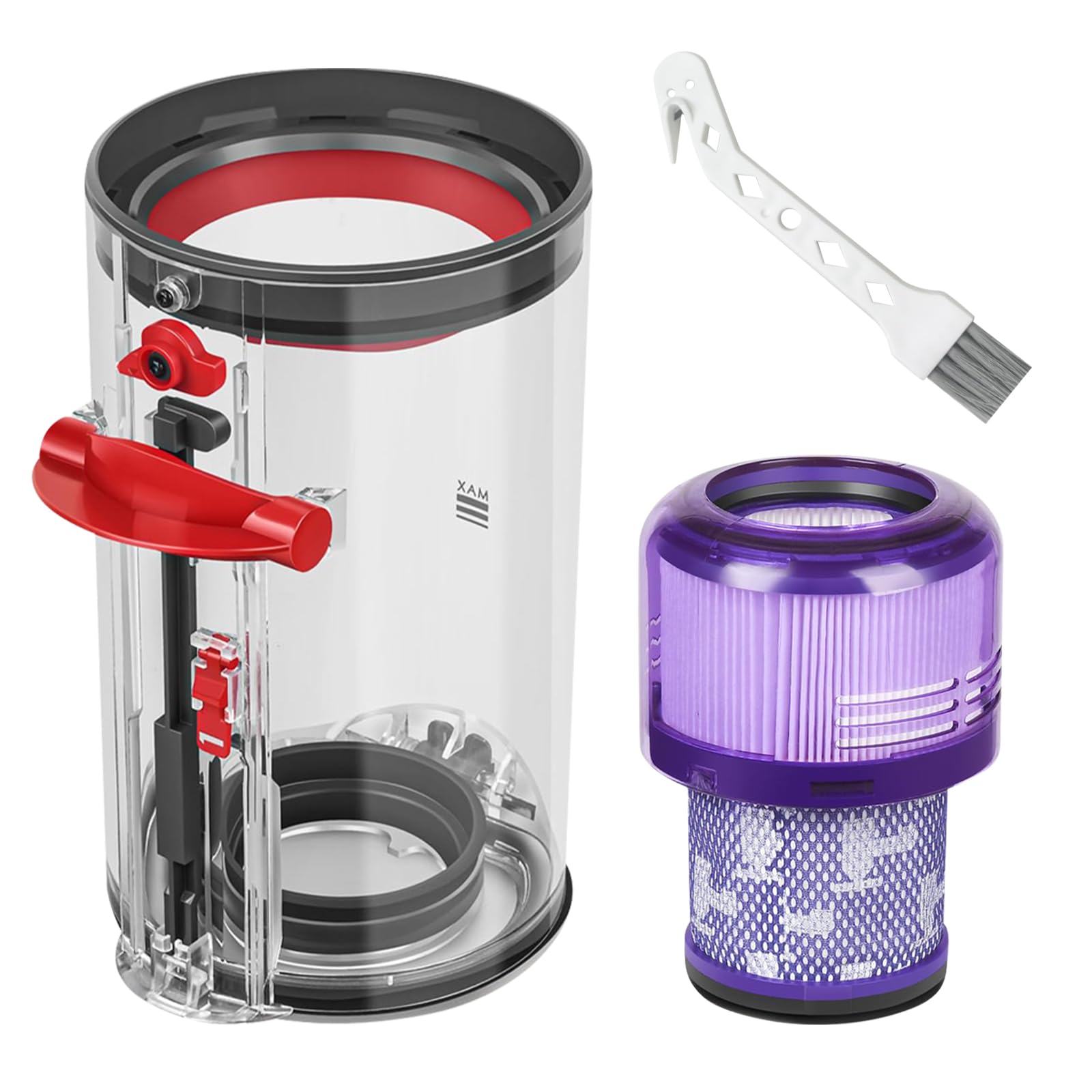 Ricambi per Dyson V11 V15 SV14 SV15 SV22, Contiene 1 Filtro di Ricambio | Contenitore per la Polvere Trasparente, Filtro per Dyson V11 V15