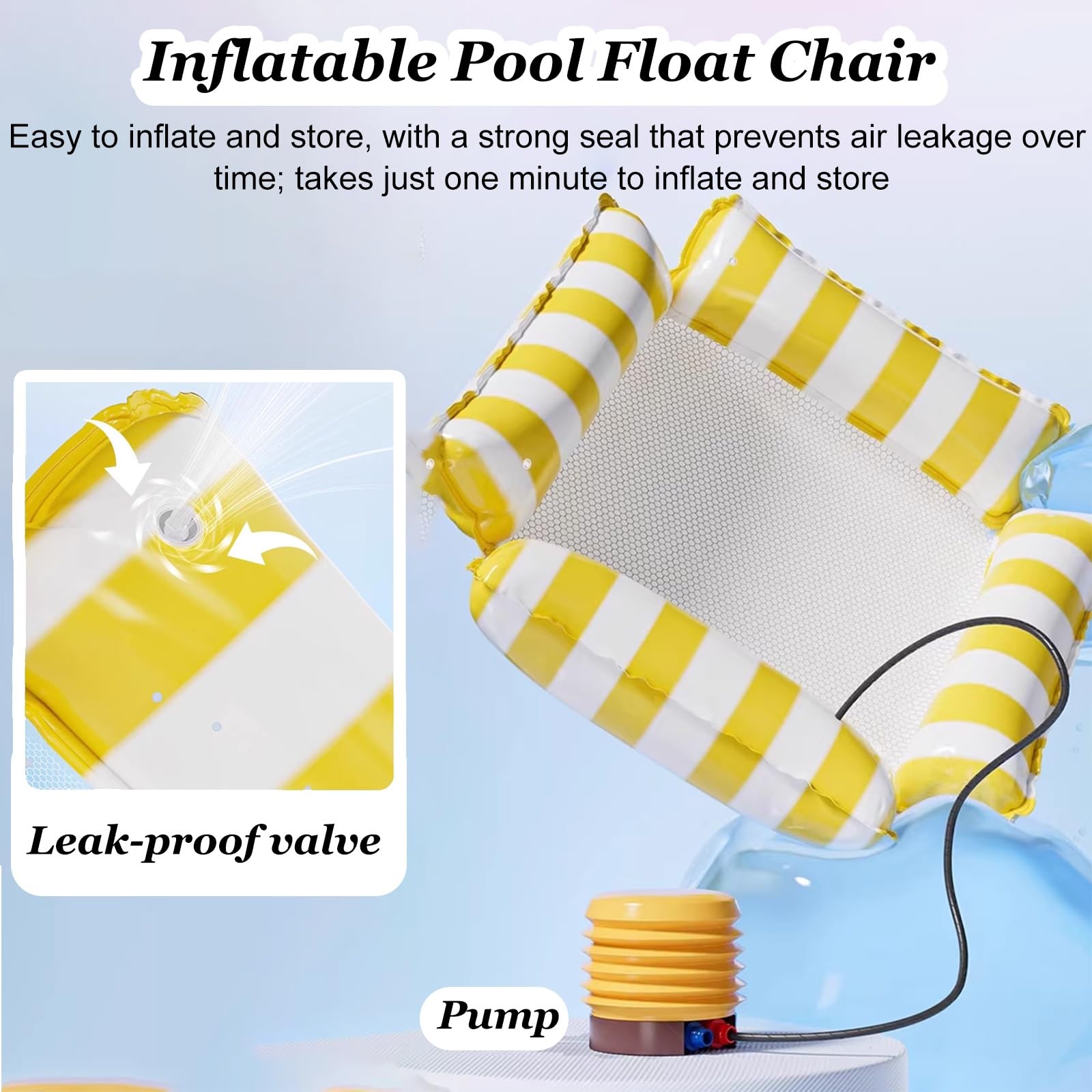Schwimmnudel Hochleistungs-PVC-Pool-Chaiselounge-Stühle, Schwimmende, Aufblasbare Schwimm-In-Pool-Liege Für Hotel/Gästehaus/Ferienvilla/Campingplatz/Strandclub(L,6pack)