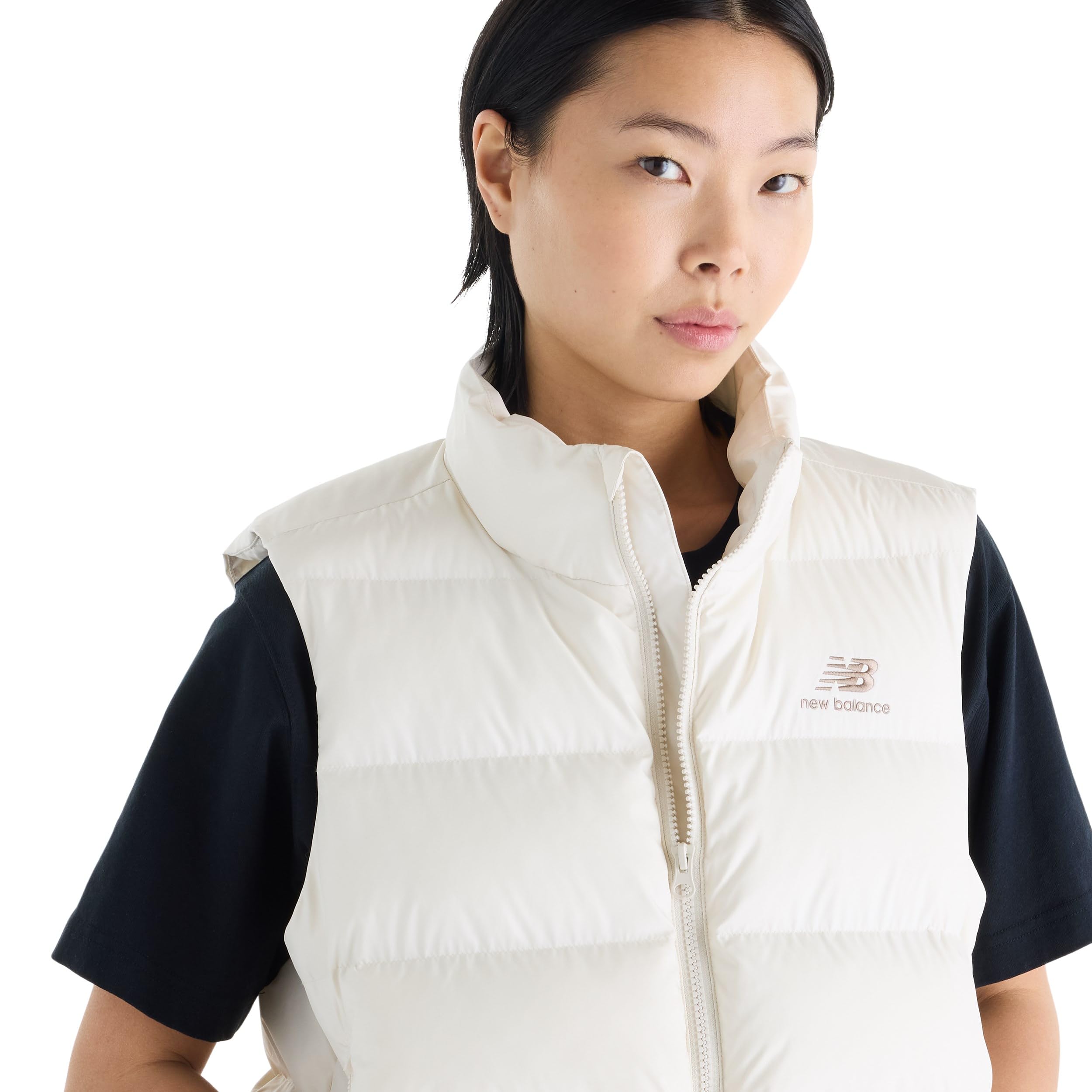 New Balance Boston Puffer Vest BK - BLACK Large