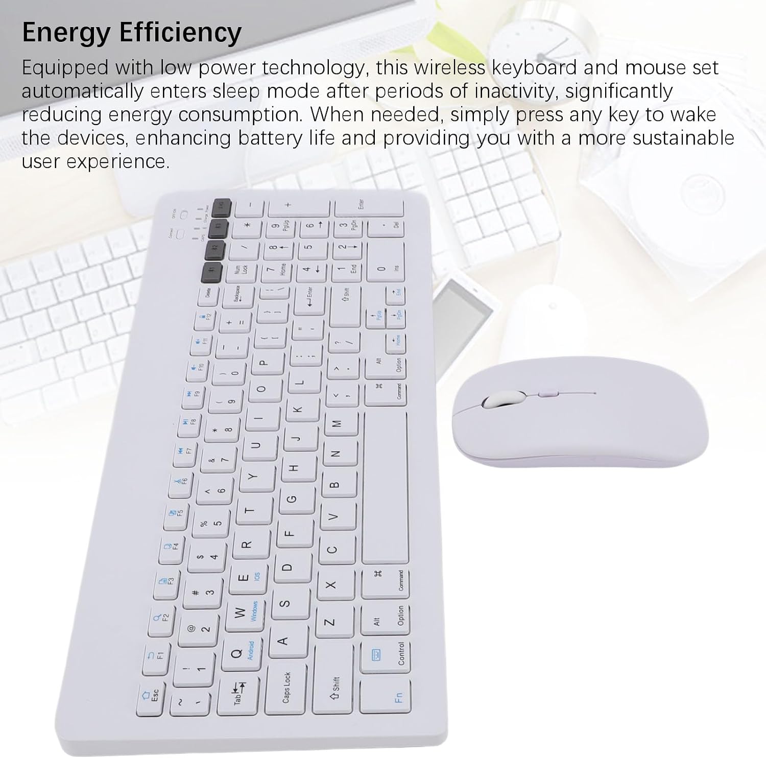 Keyboard with Android, Windows, iOS OS selection keys