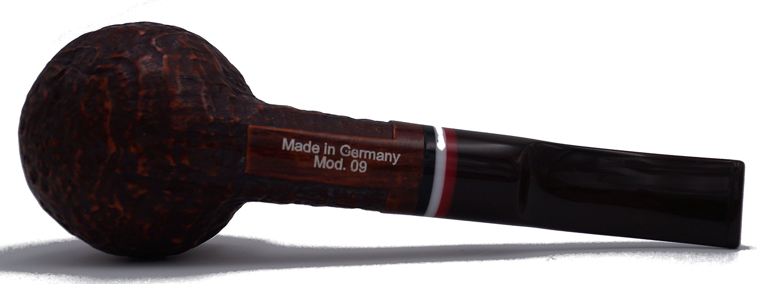 GERMANUS Pfeife Handgemacht aus Deutschland - Made in Germany - Gebogene Tabakpfeife aus Bruyere, Rhodesian, Modell: Königgrätz