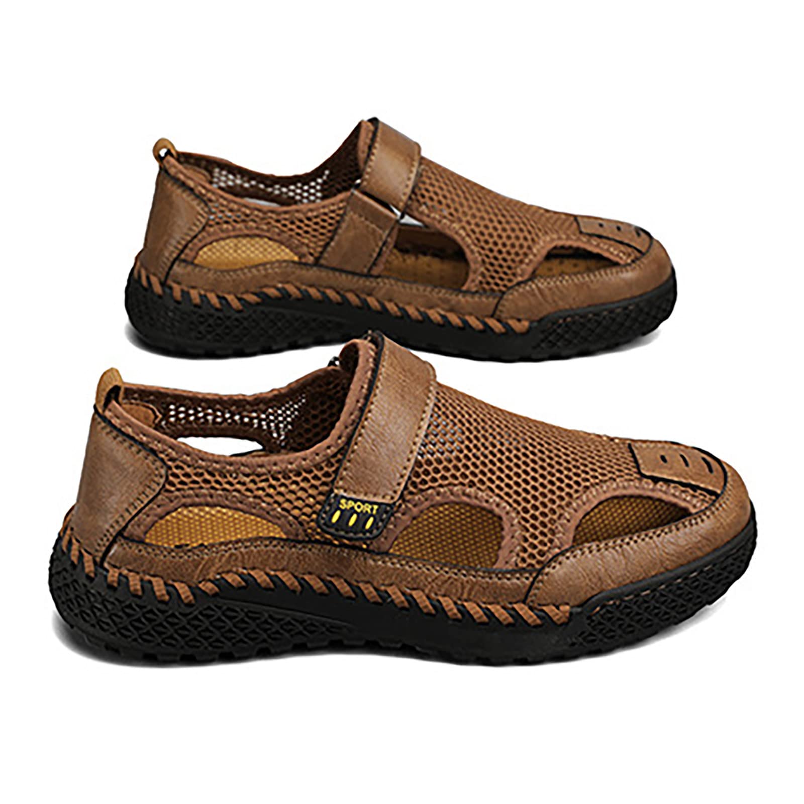 Sandales Homme À Scratch Homme Sandales Avec Semelle Amovible Nouvelles Respirant Plage Plein Air Évider pour Marche Trekking Randonnée Été d'extérieur Plage Respirantes Confortables
