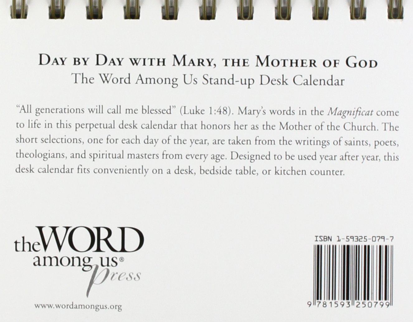 Day by Day with Mary, the Mother of God: The Word Among Us Stand-Up Calendar