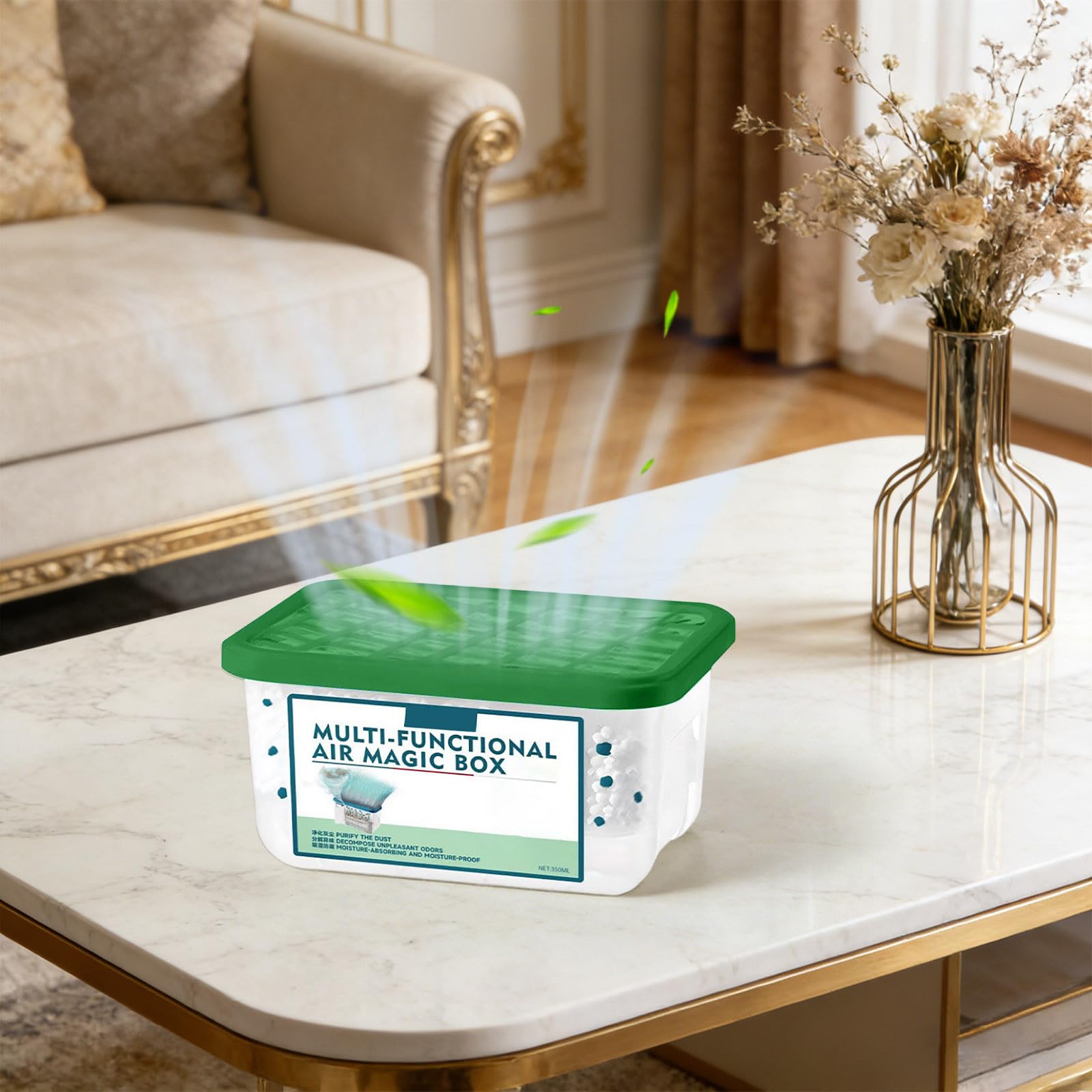 Caja mágica para eliminar el polvo en interiores, caja mágica multifuncional para purificación de aire, recolección automática de polvo y fórmula de extracto de plantas, frescura duradera para el - 5