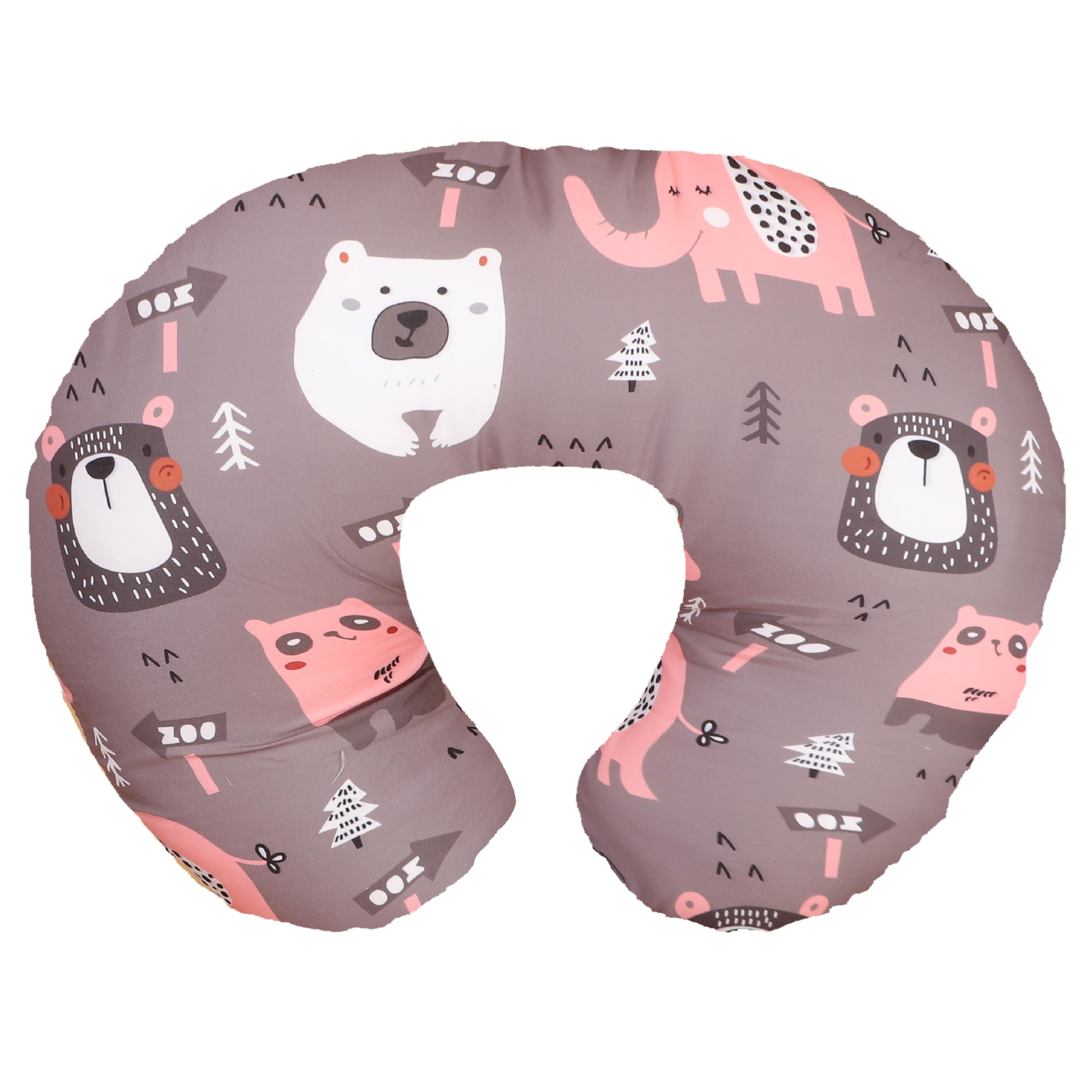 TOYSILO Adjustable Nursing & Breastfeeding Pillow for Baby – Multi-Use Feeding Support Cushion for Bottle Feeding, Tummy Time & Sitting – Soft Removable Cover Washable, 23x18x6.5 inch (Elephant Grey)-picture-26