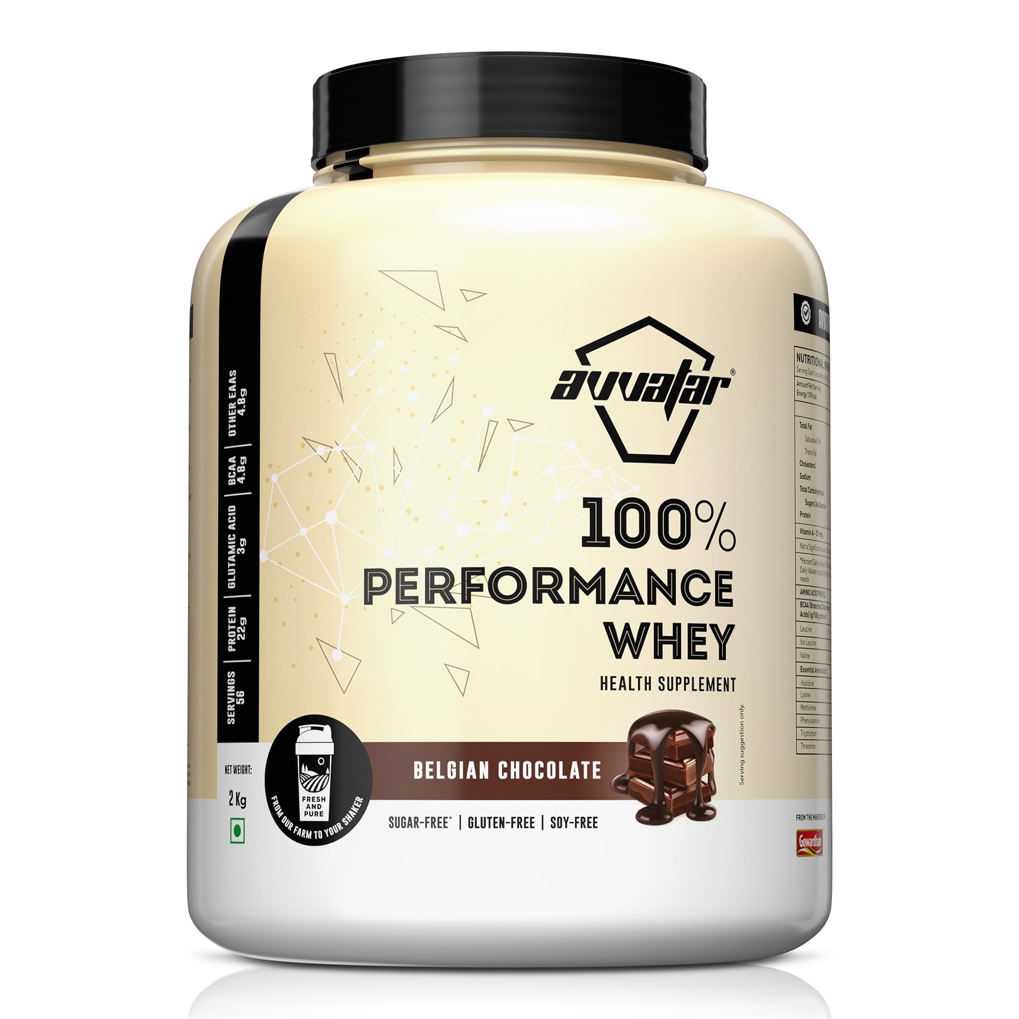 avvatar PERFORMANCE WHEY PROTEIN | 2KG | Belgain Chocolate Flavour | 22g Protein | 56 Servings (B0DHV3XZZW) Amazon Price History, Amazon Price Tracker