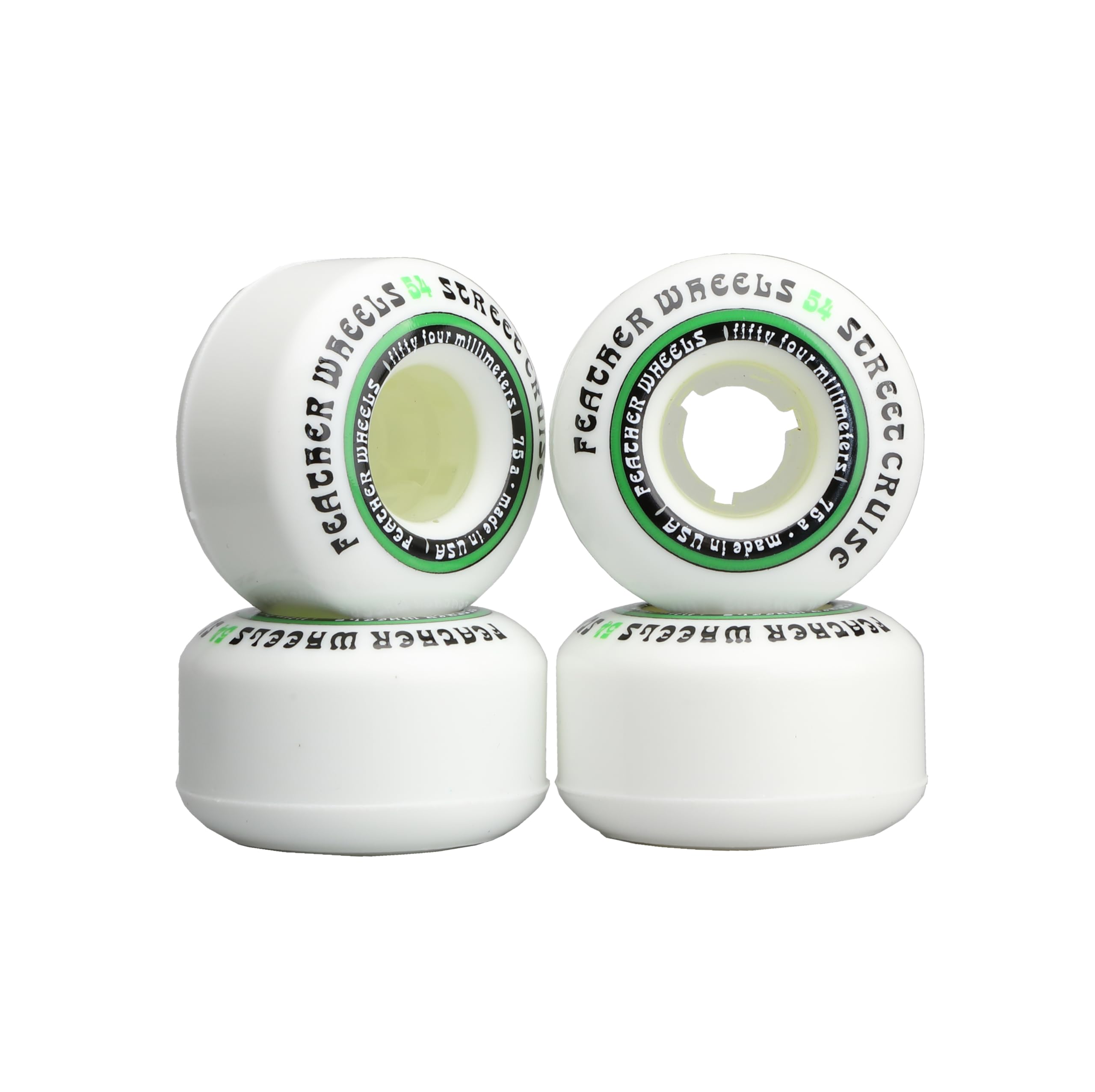Amazon | FEATHER WHEEL Cruise 54mm 75A WHITE/GREEN フェザー