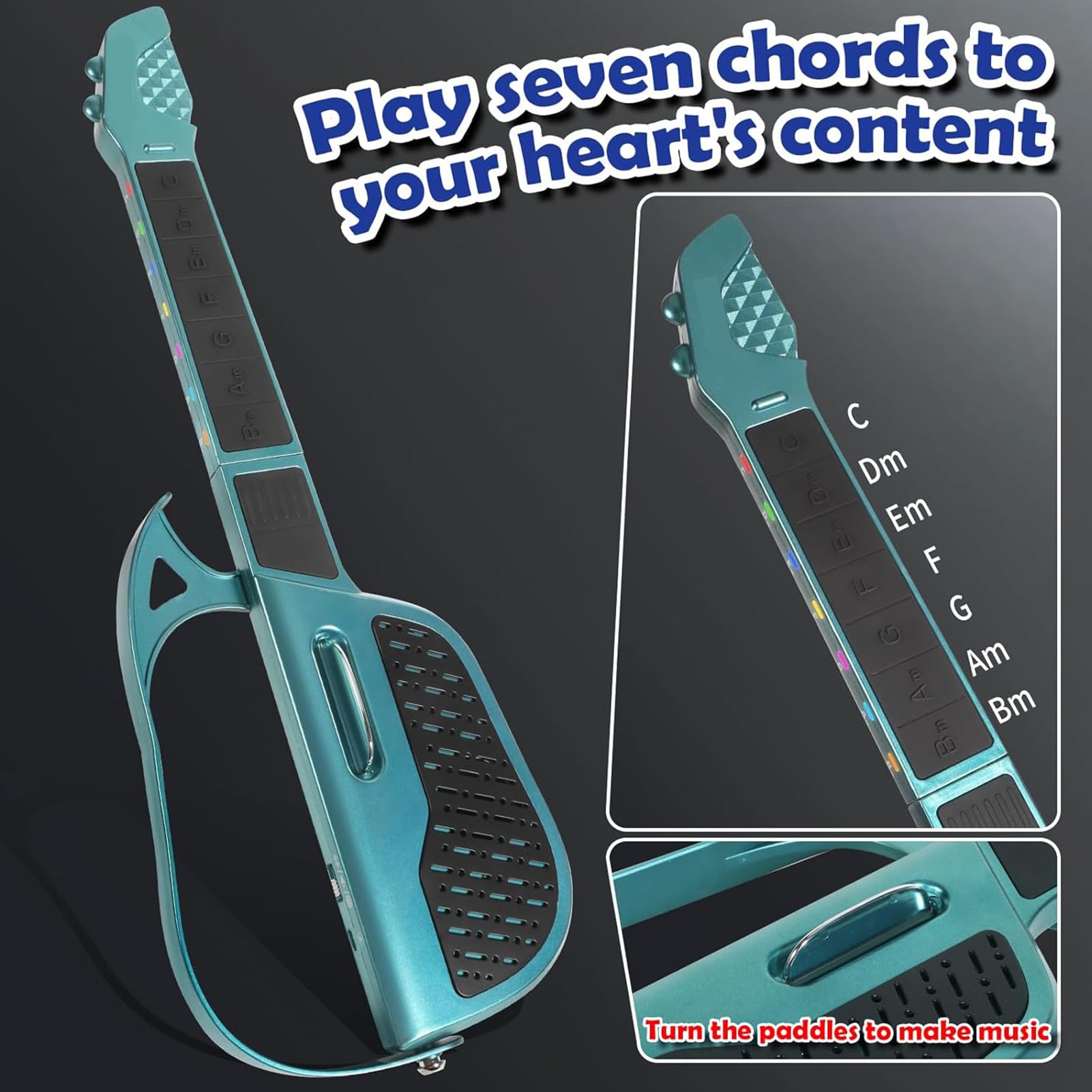 Guitarra para Niños Guitarra Eléctrica sin Cuerdas