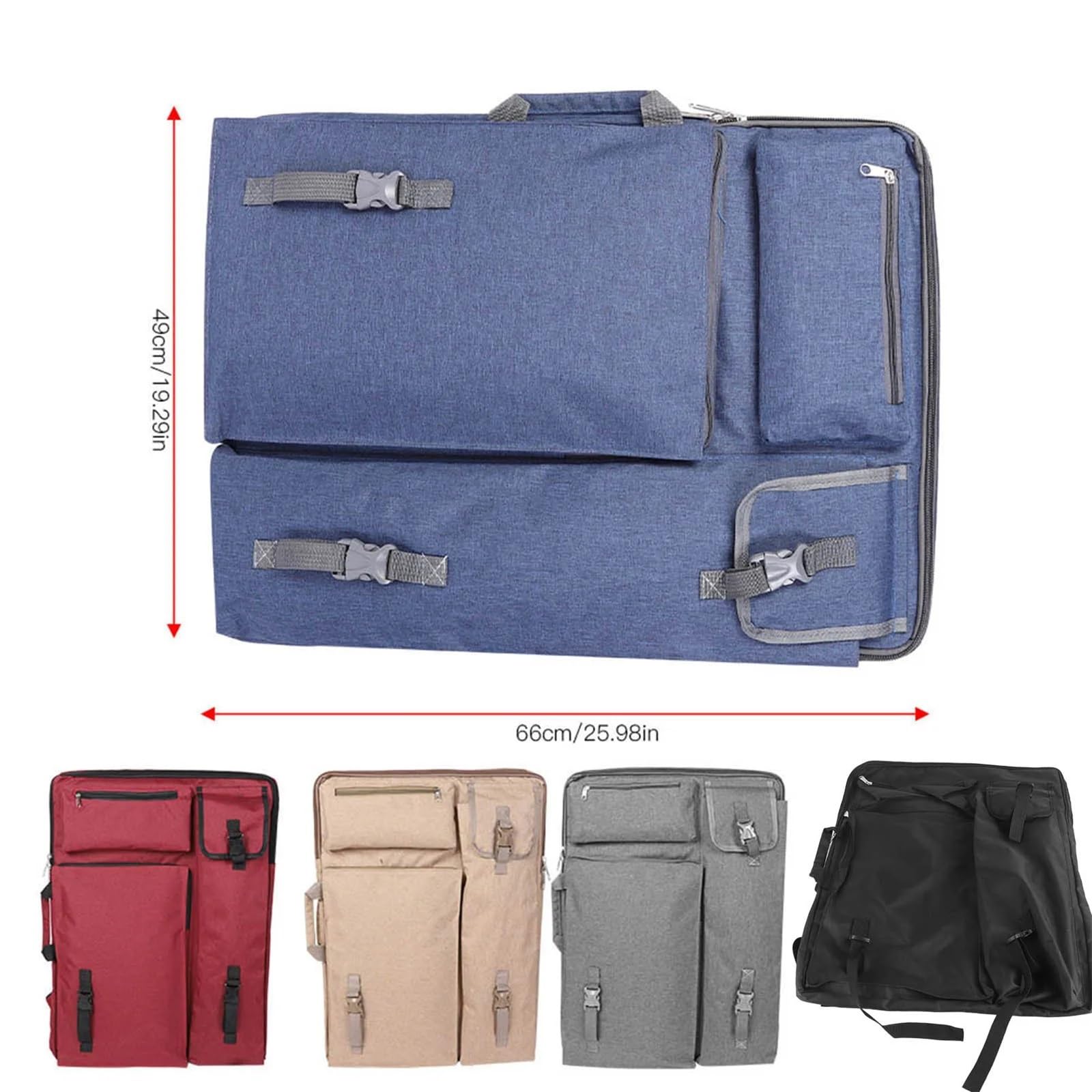 Bolsa para Portafolios De Arte Bolsa de Dibujo Impermeable, Bolsa de Tablero de Pintura Simple, Herramientas de Dibujo for Artistas y Estudiantes, Juego de Suministros de Arte(Gray)