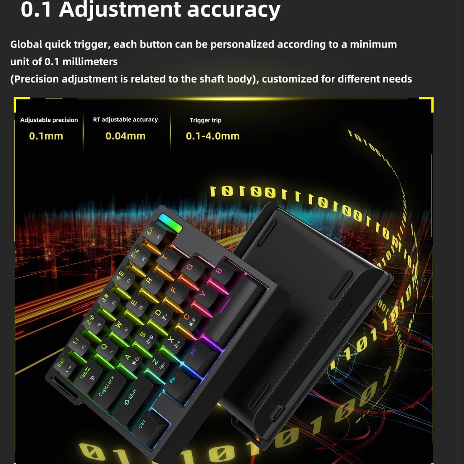 Tastiera meccanica da gioco, 29 tasti, interruttore magnetico, retroilluminazione a LED, accessori da gioco, ergonomica