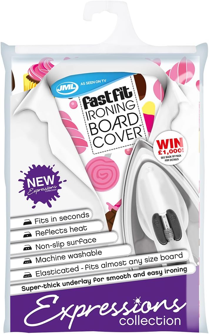 JML FastFit HeatReflecting Ironing Board Cover 139 x 49cm Pick n Mix