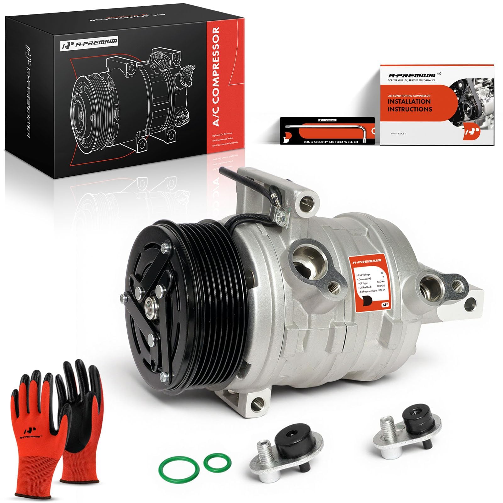 Photo 1 of A-Premium Air Conditioner AC Compressor with Clutch Compatible with Nissan Versa (Sedan) 1.8L 2011, Versa 1.6L 2012-2019, Juke 1.6L 2012-2014, Versa Note 2014-2019, with 7-Groove Pulley