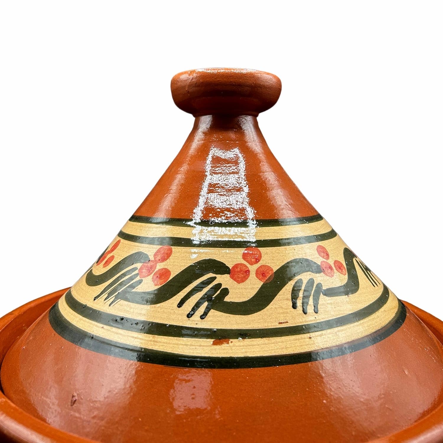 Tajine XL 35 cm in Terracotta Dipinta a Mano – Pentola Tradizionale Marocchina/Tunisina + Ebook Gratuito 3107251001