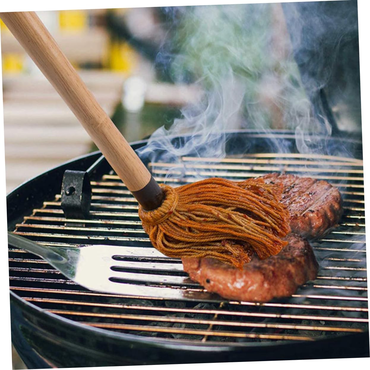 Ciieeo 2Pcs Bbq Basting Mop Handle Sauce Brush for Grilling Versatile Barbecue Accessories for Cooking and Roasting and Reusable Baking Brush for Batches