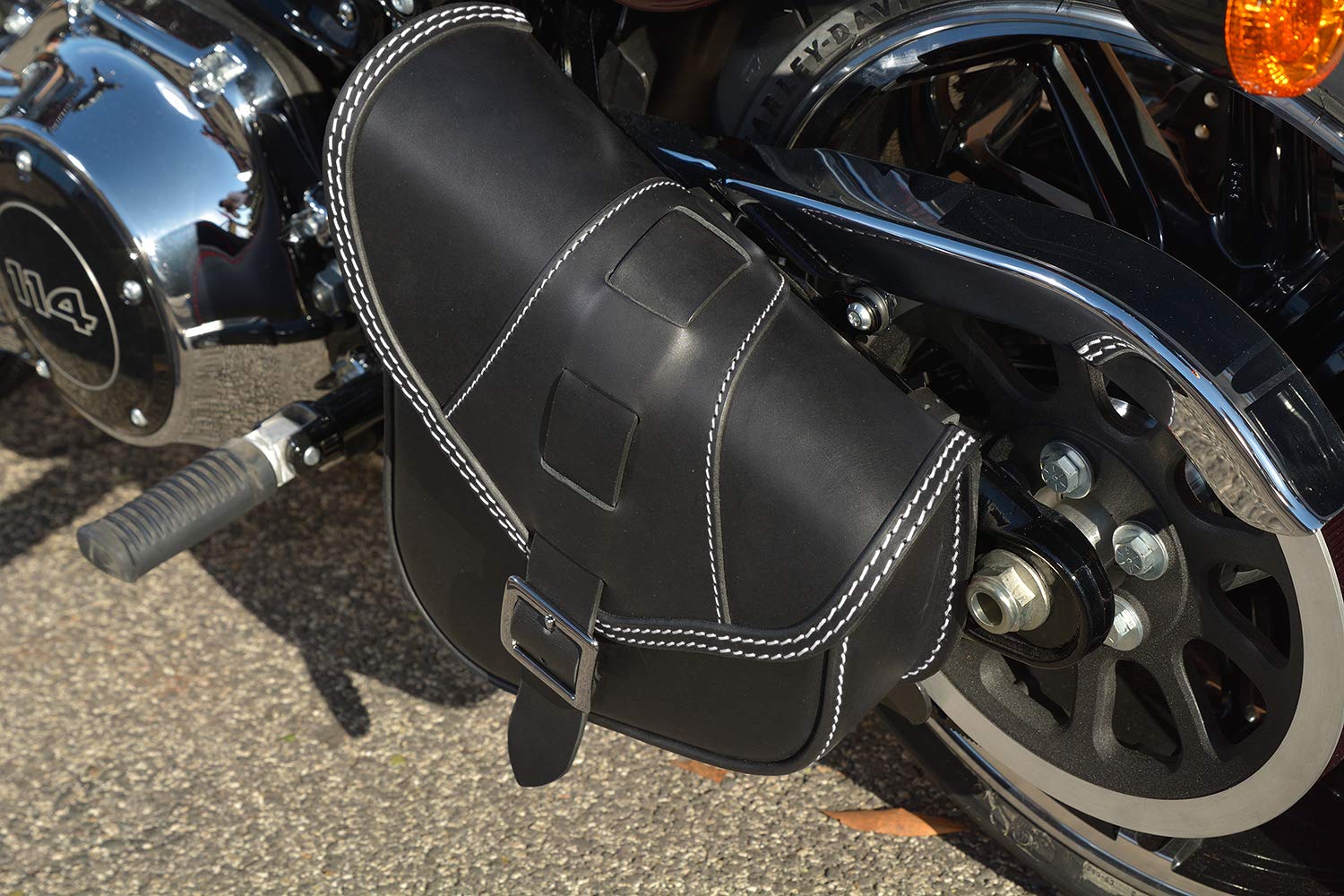Leather Saddlebag, swingarm bag for Harley Davidson Softail 20182020