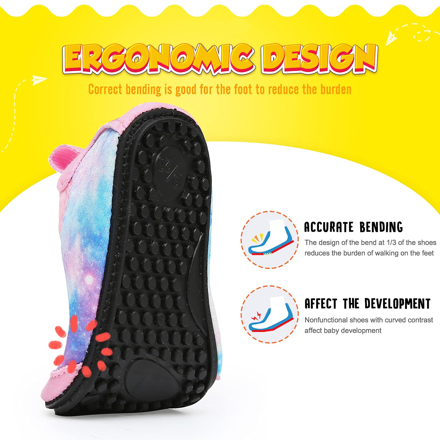 Chaussures Aquatiques Enfants Chaussures d'eau Bébé Séchage Rapide Chaussures Aqua pour Piscine Plage Garçons Filles - 3