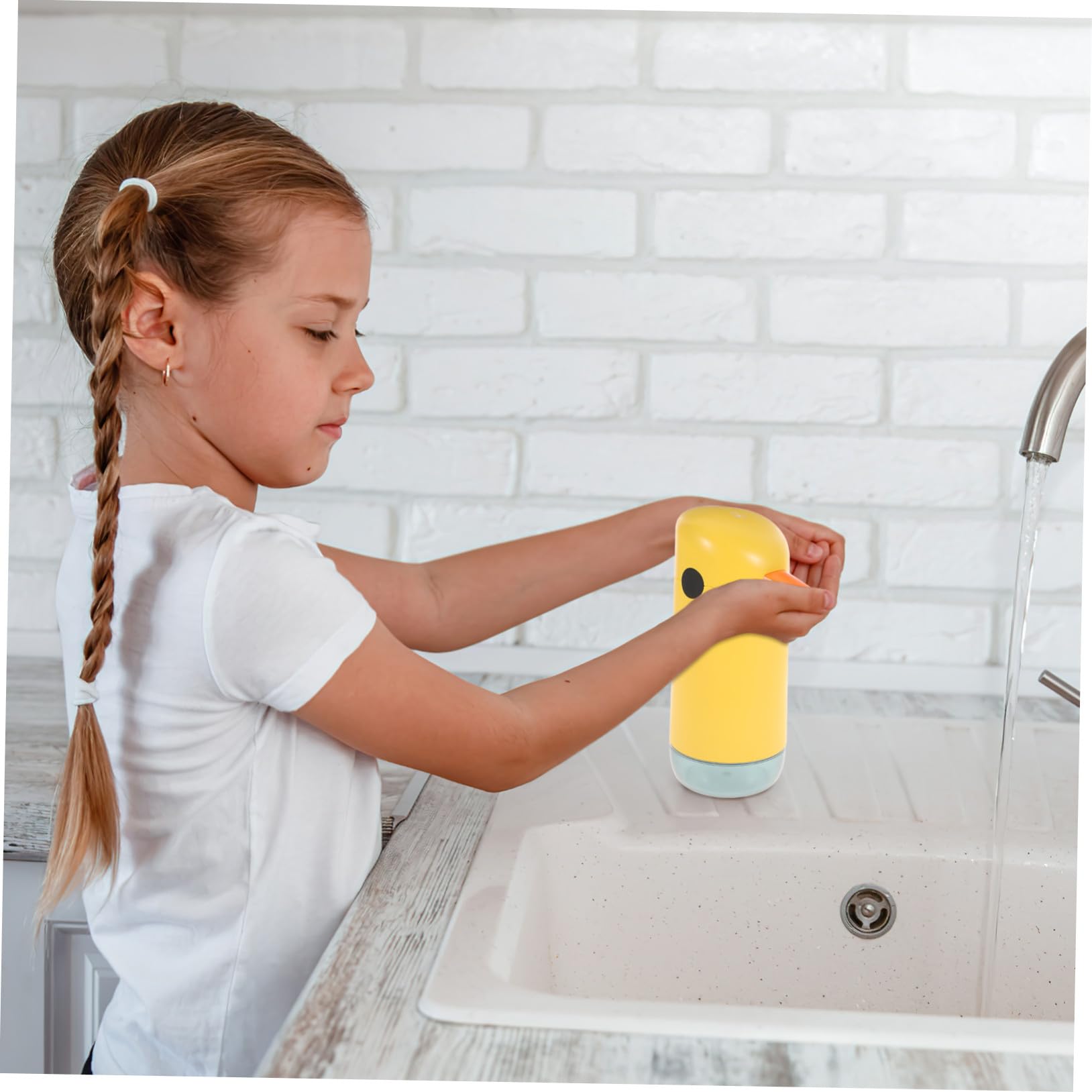 Dispenser Automatico per Sapone Liquido Giallo 220ml Ipx6