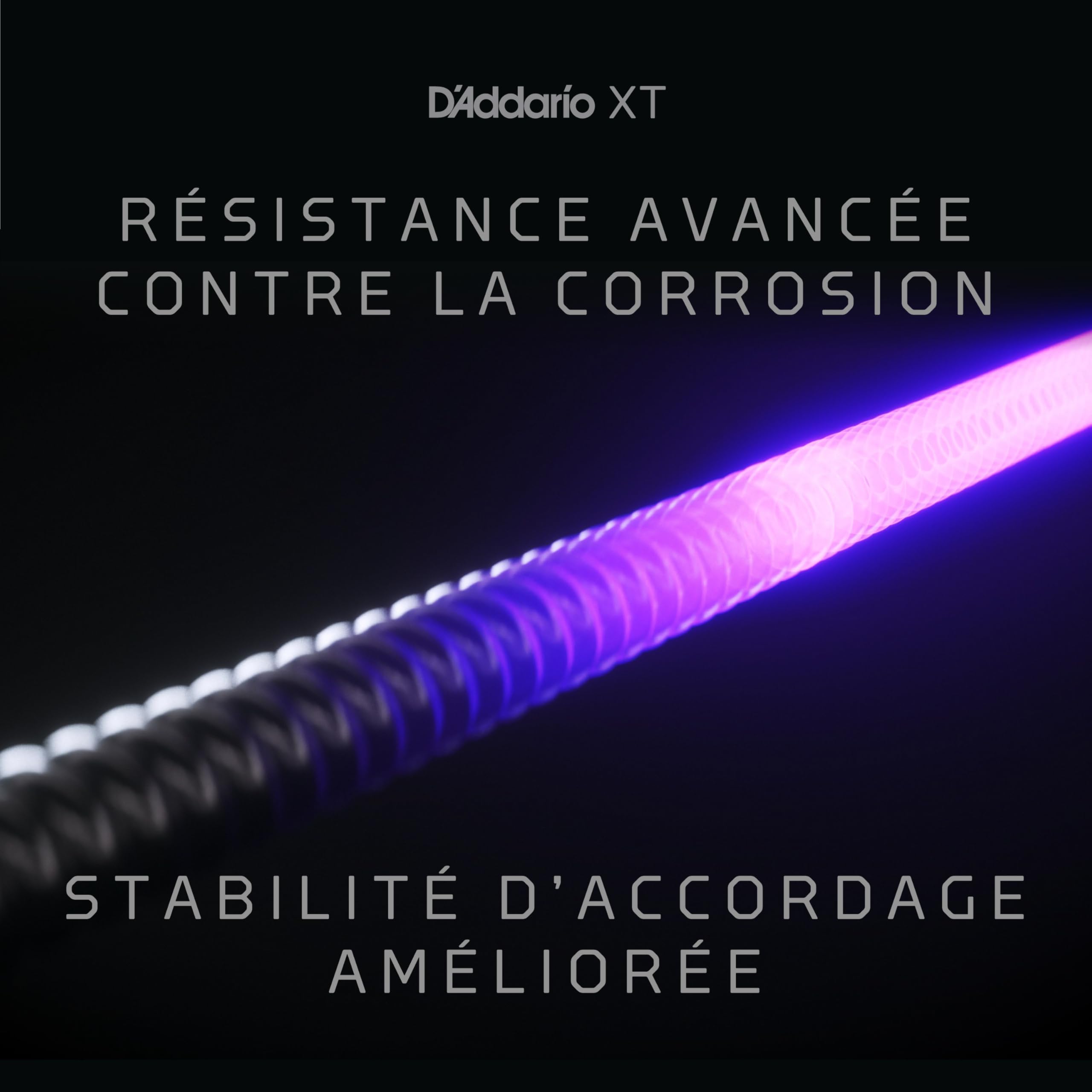 D'Addario Cordes XT pour basse XTB45100, acier plaqué nickel, Regular Light, diapason long, 45-100