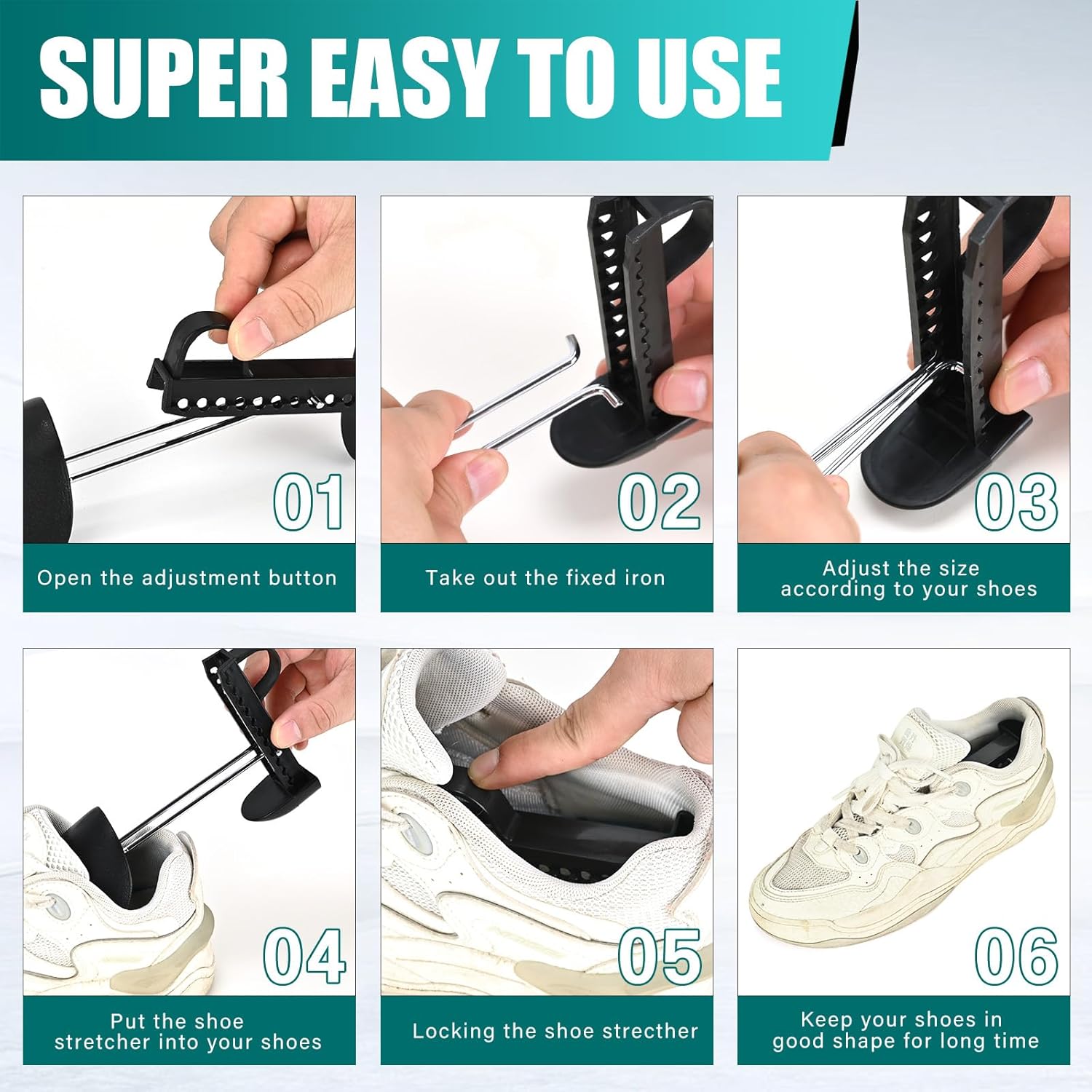 EchoDone 10 Pairs Plastic Shoe Tree Stretcher Shaper for Men - Image 5