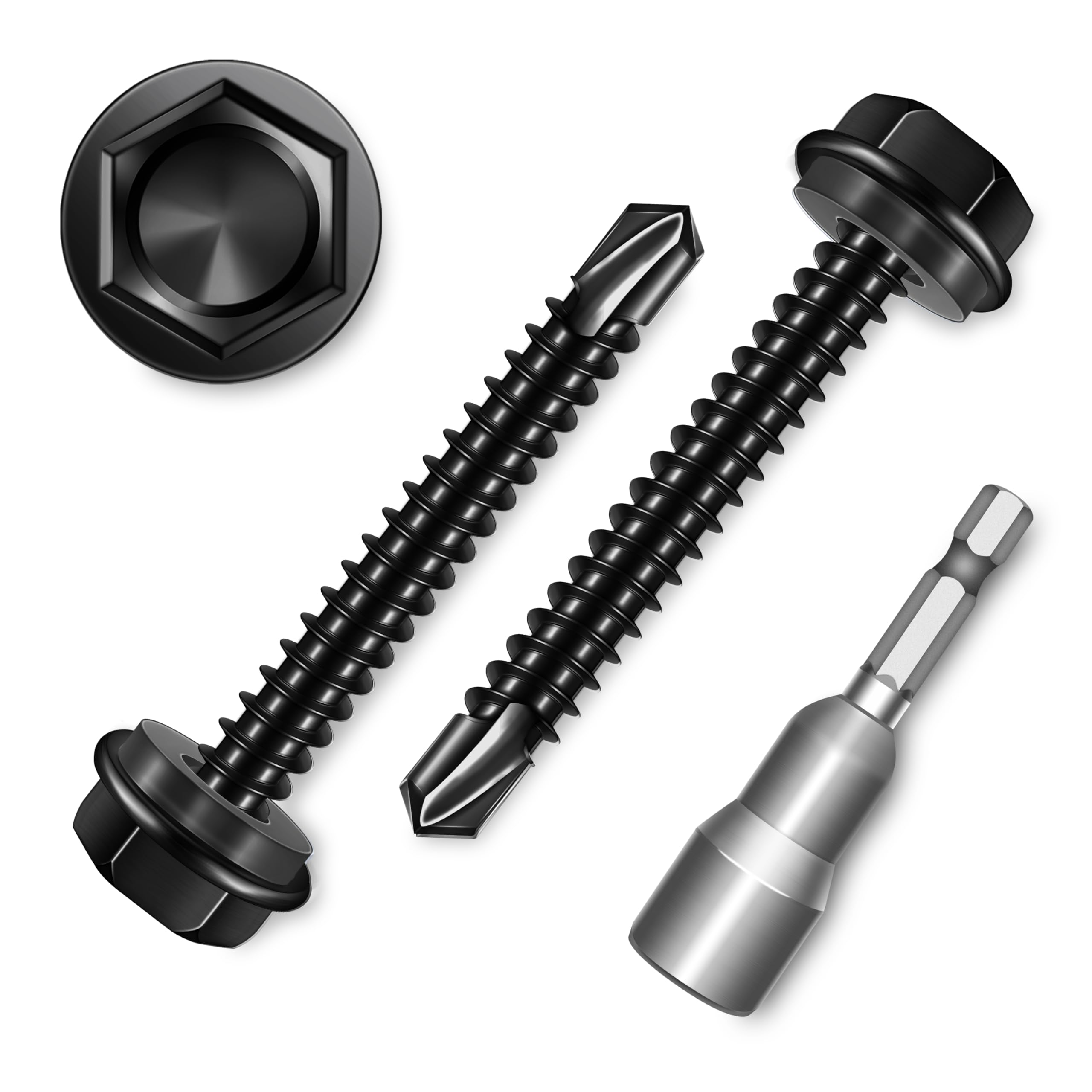 Sheet Metal Screws - 100 Stainless Steel Self Drilling -9 Sheet Metal Screws - 100 Stainless Steel Self Drilling -9
