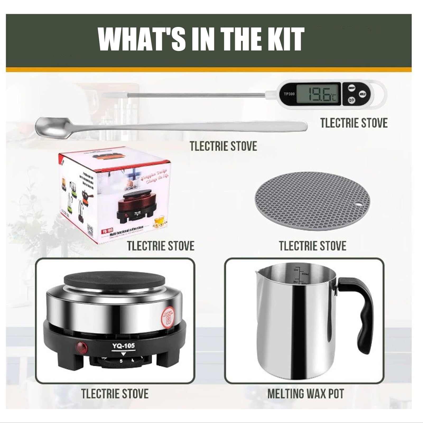 Kit para Hacer jabón para Adultos - Materiales para Hacer jabón Incluye Olla de Acero Inoxidable de 900 ml para fundir jabón y Placa calefactora eléctrica - Elabora tu Propio jabón Natural