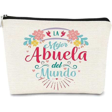 Spanish Makeup Bag for Grandma Abuela Mother's Day Gifts