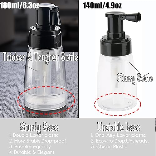 Miniatura 2 de CCbeauty Botella pulverizadora en polvo, botella de spray de peluquero para cabello, contenedor de cosméticos de viaje portátil vacío, aplicador de