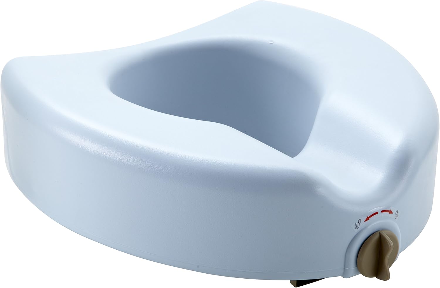 Medline MDS80314MB Locking Elevated Toilet Seat, Infused with Microban Antimicrobial Protection
