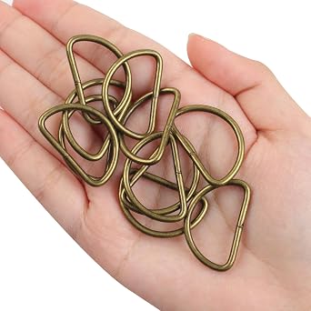 100 Pack Metal D Ring, 1in Heavy Stainless-Steel D Rings, Dee Rings Metal Buckle