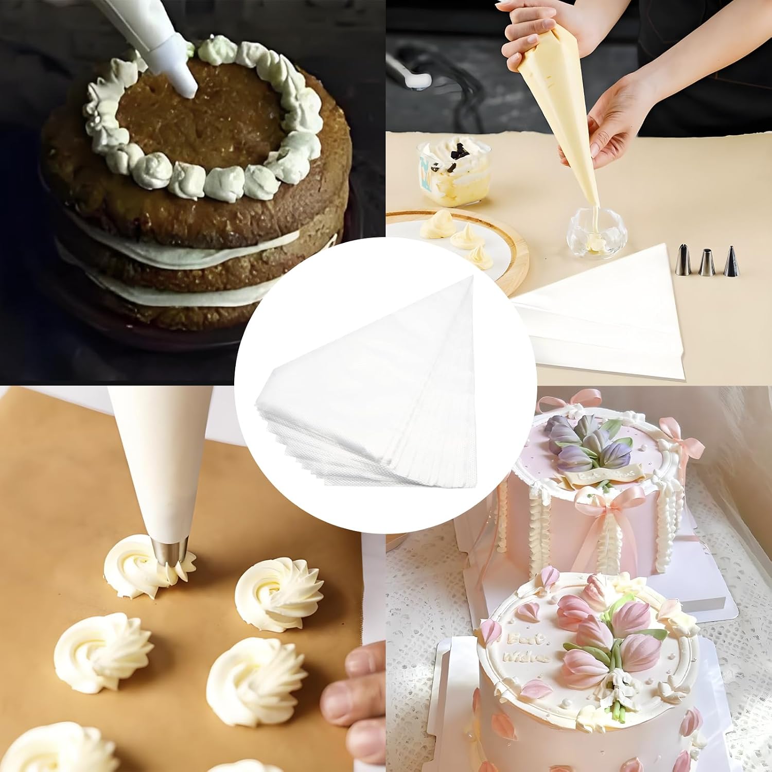 200Pcs Disposable Piping Bags - Heavy-Duty Mini Decorating Bags for Buttercream, Royal Icing & Cake Decor (Small)