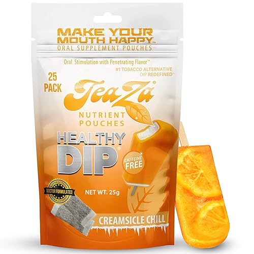 Vista 103 de Teaza Herbal Energy Pouch es - Bolsas de inmersión saludables para tabaco sin humo con sabor extra a especias, canela picante (paquete de 8) sin