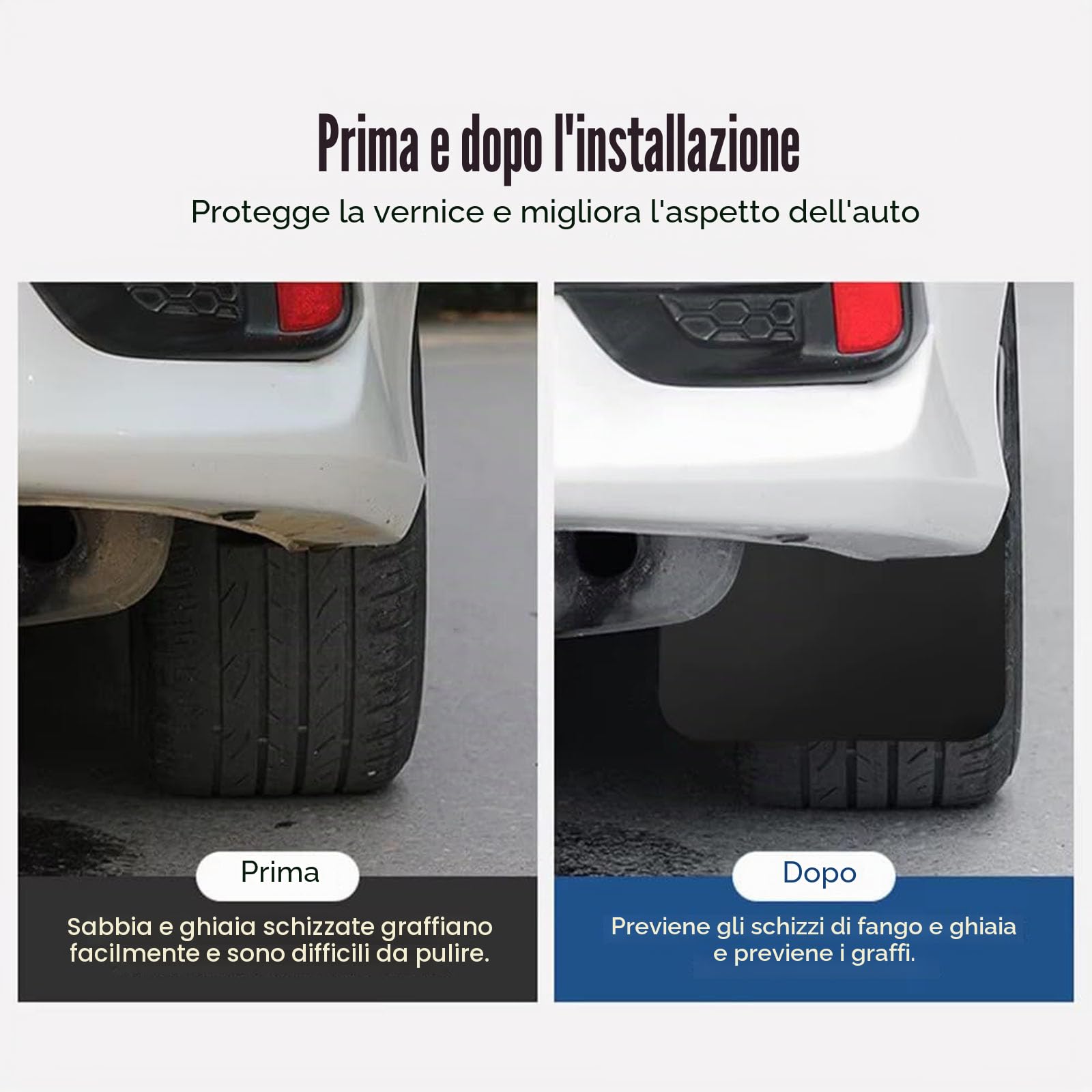 4 Pezzi Auto parafanghi paraspruzzi, per Fiat Ducato III | Typ 250 | 2006-2023 Impermeabile e Resistente Parafango Parabordi Copertura