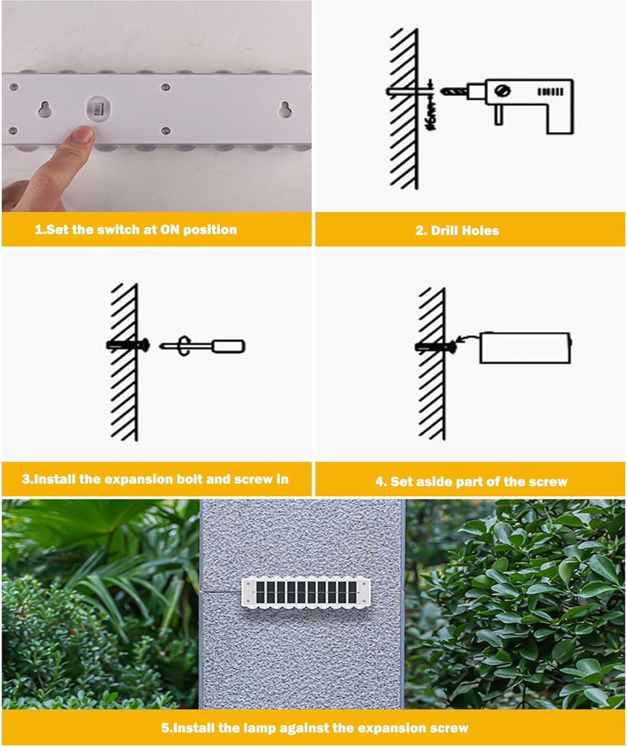 ASLIDECOR Solar Lights Up Down 4 Pack, Waterproof Led Fence Lighting,Warm White Solar Deck Light for Outside House Yard Patio Porch (Cool White)