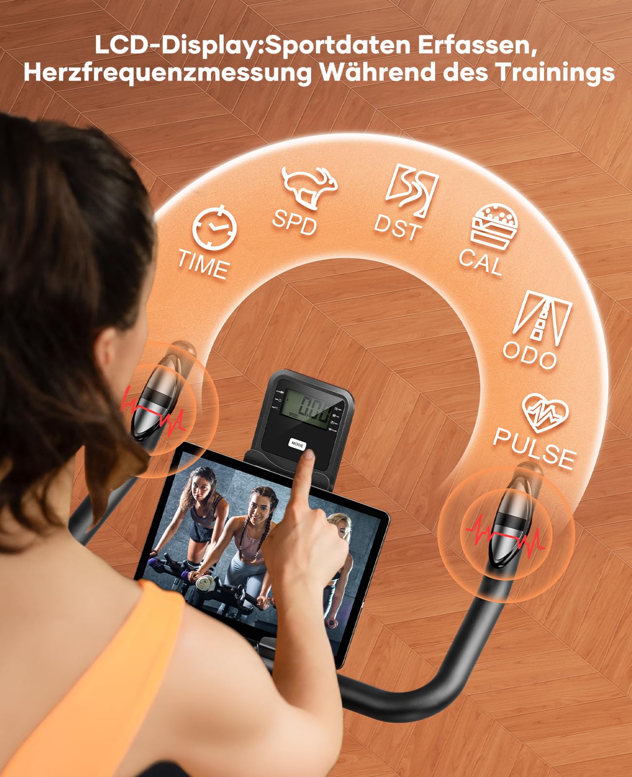 2026 Toputure Heimtrainer Fahrrad mit APP, 0-100% Magnetwiderstand Ergometer, 15KG Schwungrad, Bis 160KG, Hometrainer Indoor Bike mit LCD, Tablet-Halter, Getränkehalter, Ultraleise