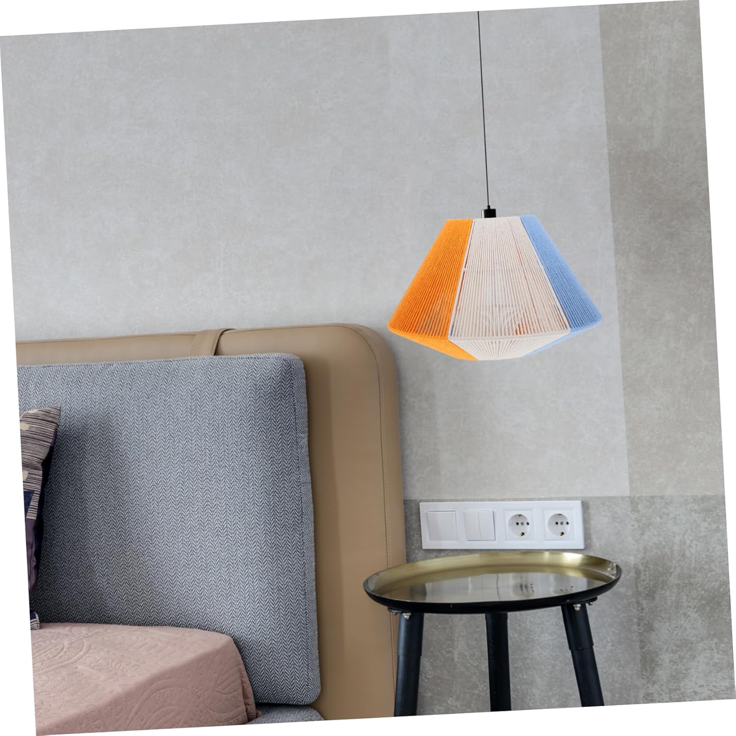 Homoyoyo Vintage Lamp Shade Ceiling Pendant Light Shade for Dining Room Unique Handwoven Design Rustic Home Decor Versatile Use Living Room and Bedroom Replacement for Farmhouse Style