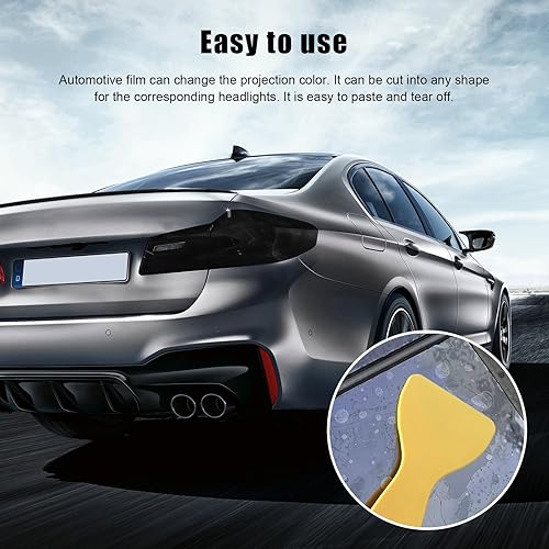 Vista 26 de Película de tinte para automóvil de 12 y 48 pulgadas, faros delanteros brillantes de camaleón, luces traseras antiniebla con apretar y cortar, rollo