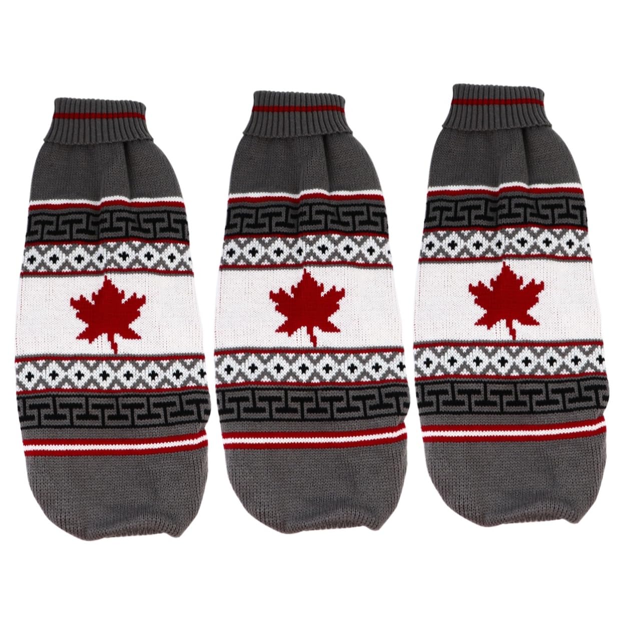 Pull pour chien tricot motif érable, le cadeau de Noël idéal