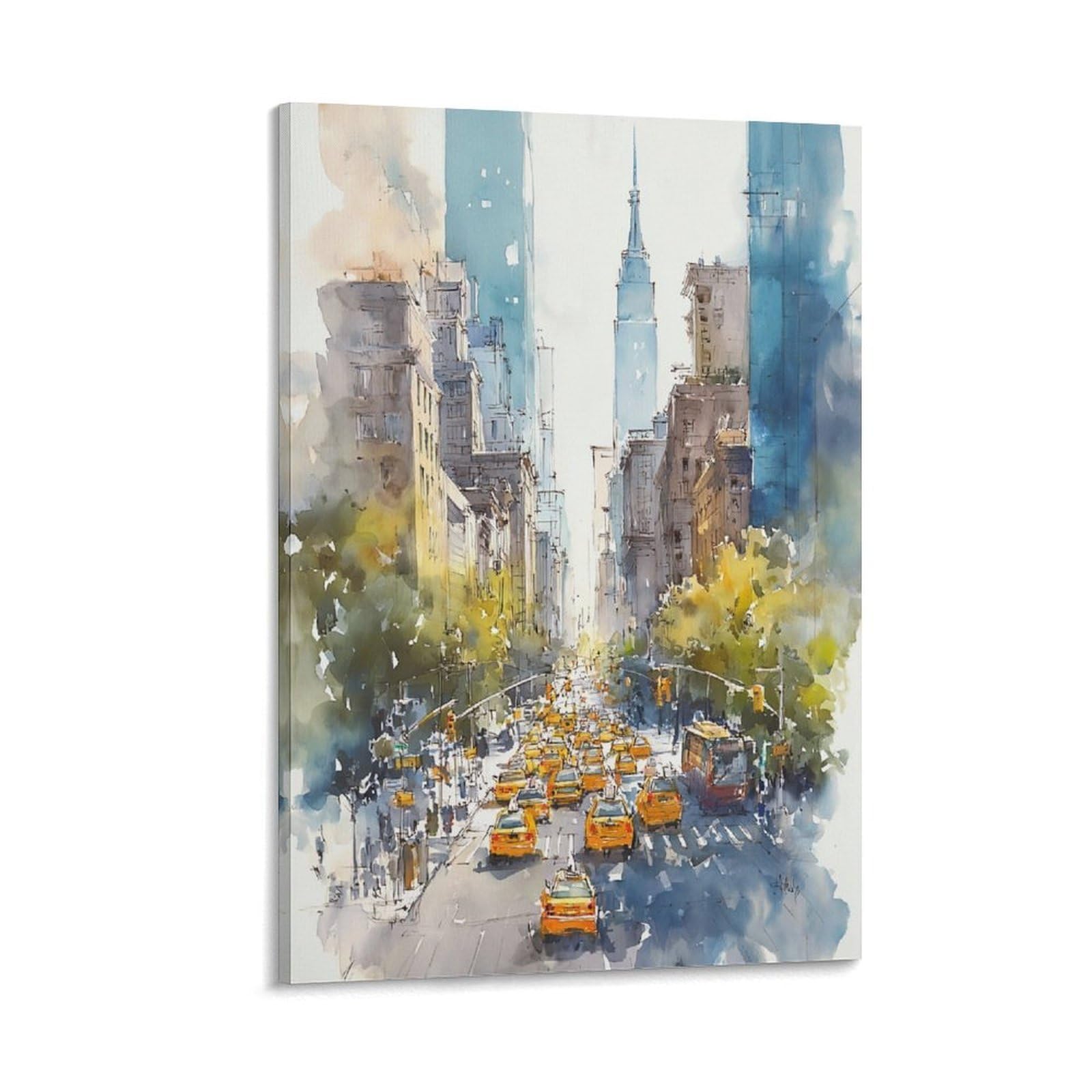 LCYNNH Pennsylvania Painting 24x36inch(60x90cm) Vintage Travel Poster Watercolor Canvas Art
