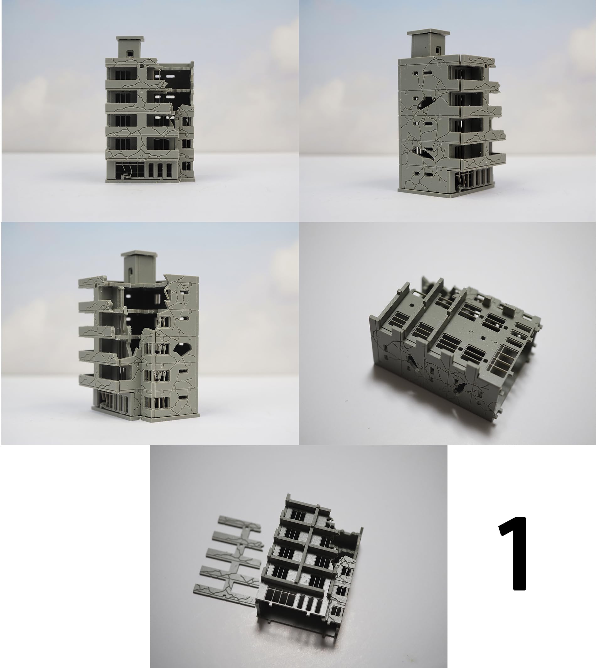 Amazon.co.jp: 【Good in three directions】1/300 壊れたビル