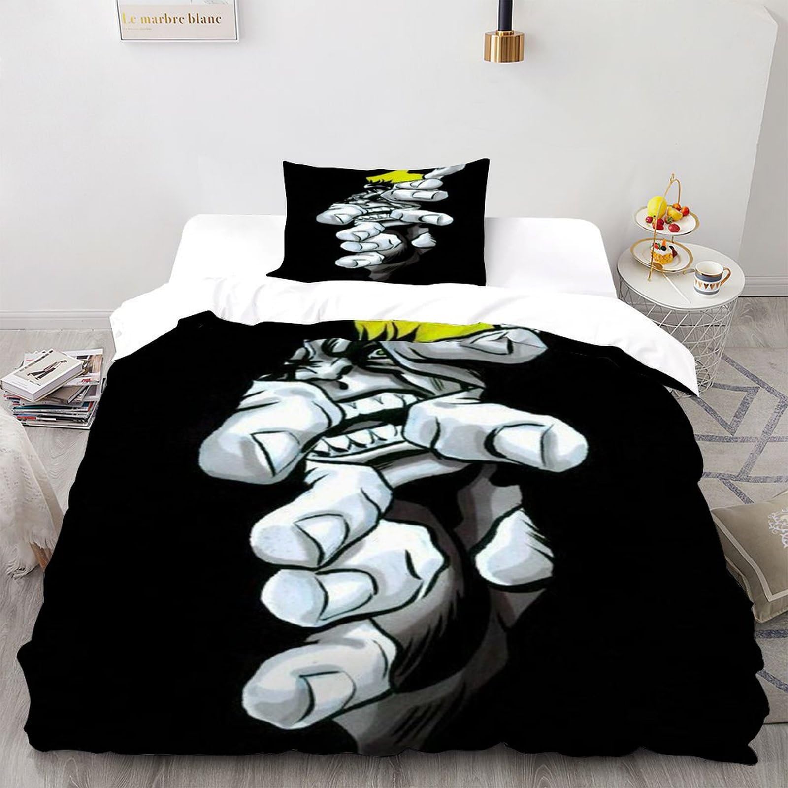 Housse de couette 135x200cm parure de lit enfants single taies d'oreiller lit une place