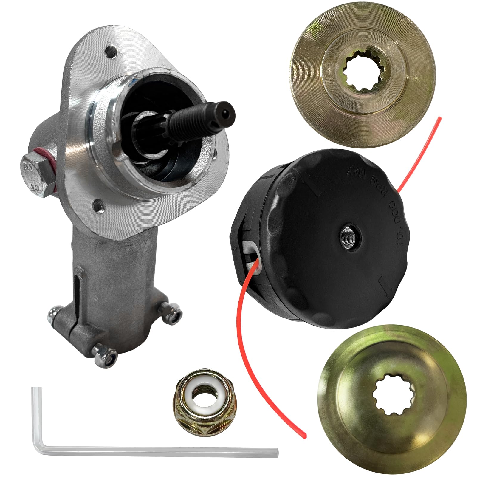 Ensamblaje de caja de cambios de cabezal de engranaje de recortadora para Echo SRM-225 SRM-225i SRM-2620 SRM-3020 SRM-225U SRM-266U recortadora de cuerdas de eje recto, reemplaza P021008182 P021046670