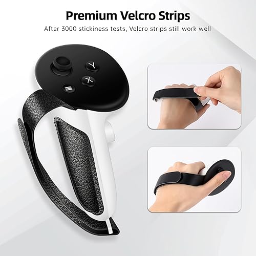 Miniatura 7 de Controller Grips Compatible with MetaOculus Quest 3 Accessories,Non-Slip Handle Cover, Grips Cover with Adjustable Knuckle Straps,Fit Official