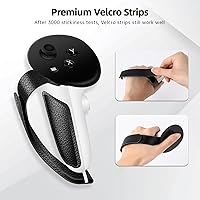 Vista 5 de Controller Grips Compatible with MetaOculus Quest 3 Accessories,Non-Slip Handle Cover, Grips Cover with adjustable Knuckle Straps,Fit Official