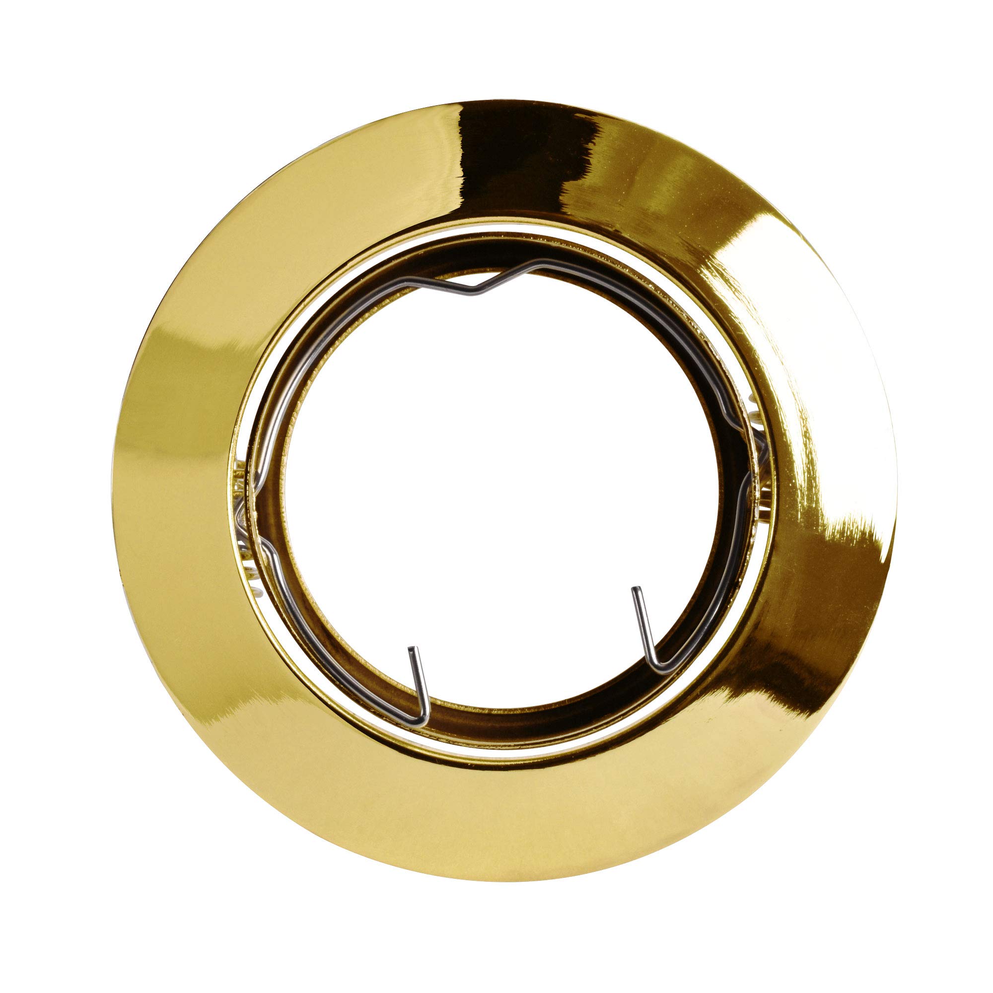 Maxkomfort 20x SET Einbaustrahler + GU10 für 230V gold Schwenkbar rund Einbau Spots Decken Strahler Leuchte Spots Deckenleuchte Lampe Einbauleuchte Einbaurahmen 104S-TP GD