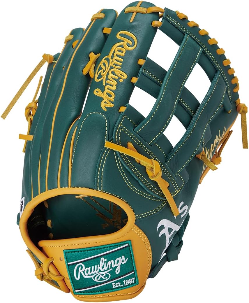 Rawlings Baseball Glove Soft Adult Hyper TECH MLB Team GR5HTMY719 Athletics [Outfielder] Size 12.75 *Right Throw (Left Handed)