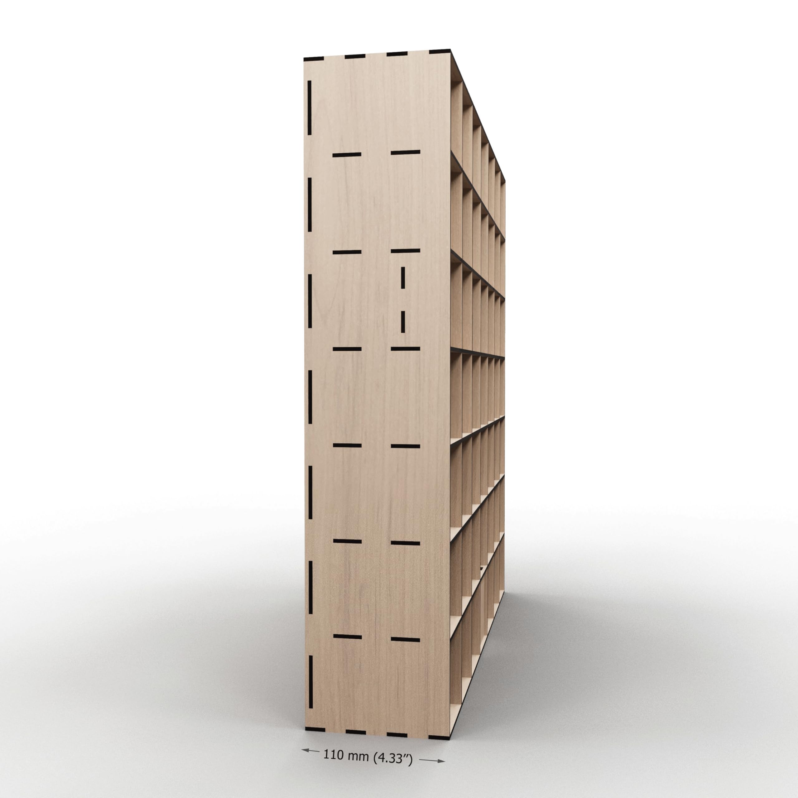 Diffusore Schroeder QRD 2D N7 | 50x50 cm | Pannello Schroeder QRD 2D in legno | Diffusore acustico in compensato di betulla | Pannello acustico | Profondita: 11 cm