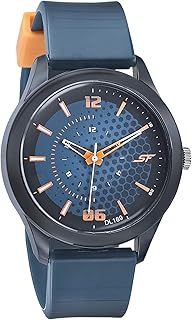 ساعة انالوج بعقارب بمينا لون ازرق وسوار 77007PP05 من اس اف