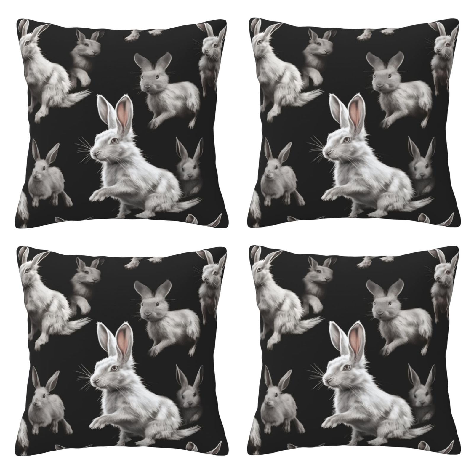 Housse de coussin lapin douce pour soulager l'assise sur canapé dur