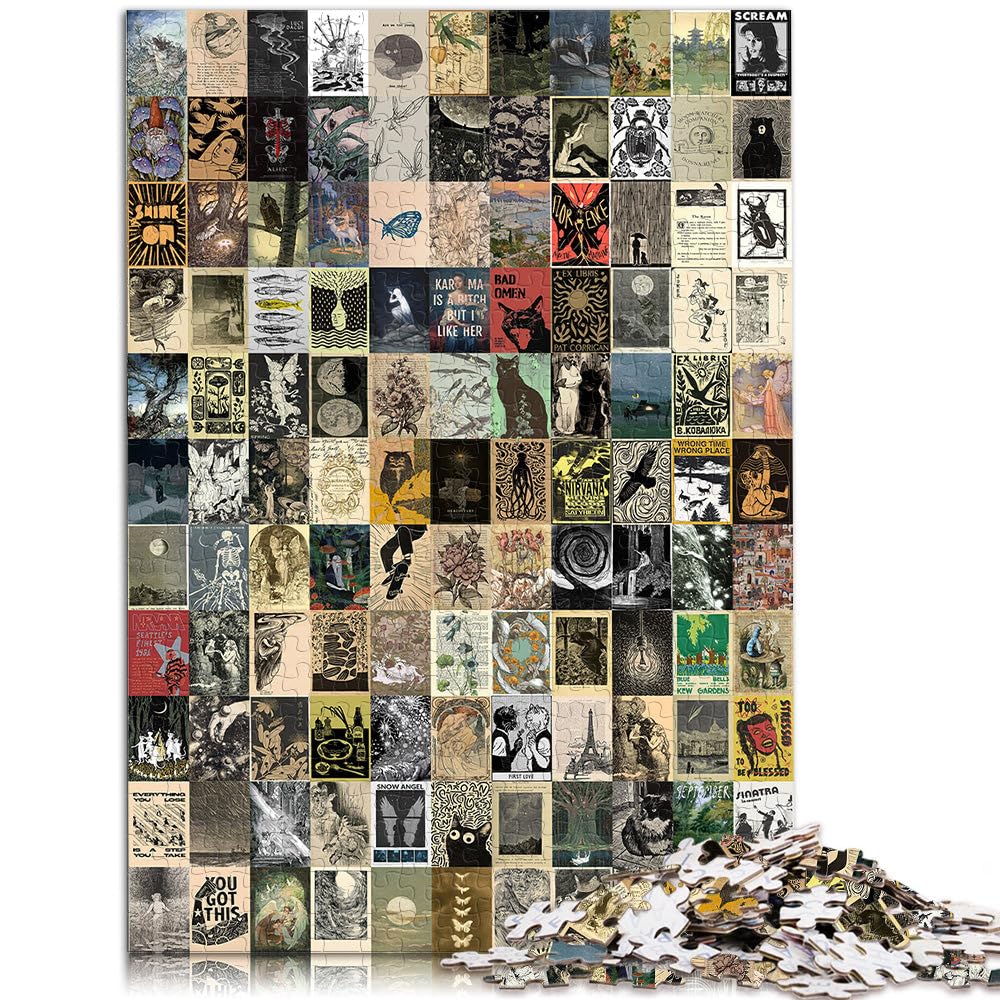 Impossible Affiche d'art rétro en mosaïque Puzzle 2000 pièces pour Adolescents 70x100cm Cadeaux pour Les Amis et la Famille Convient aux Personnes de Plus de 14 Ans