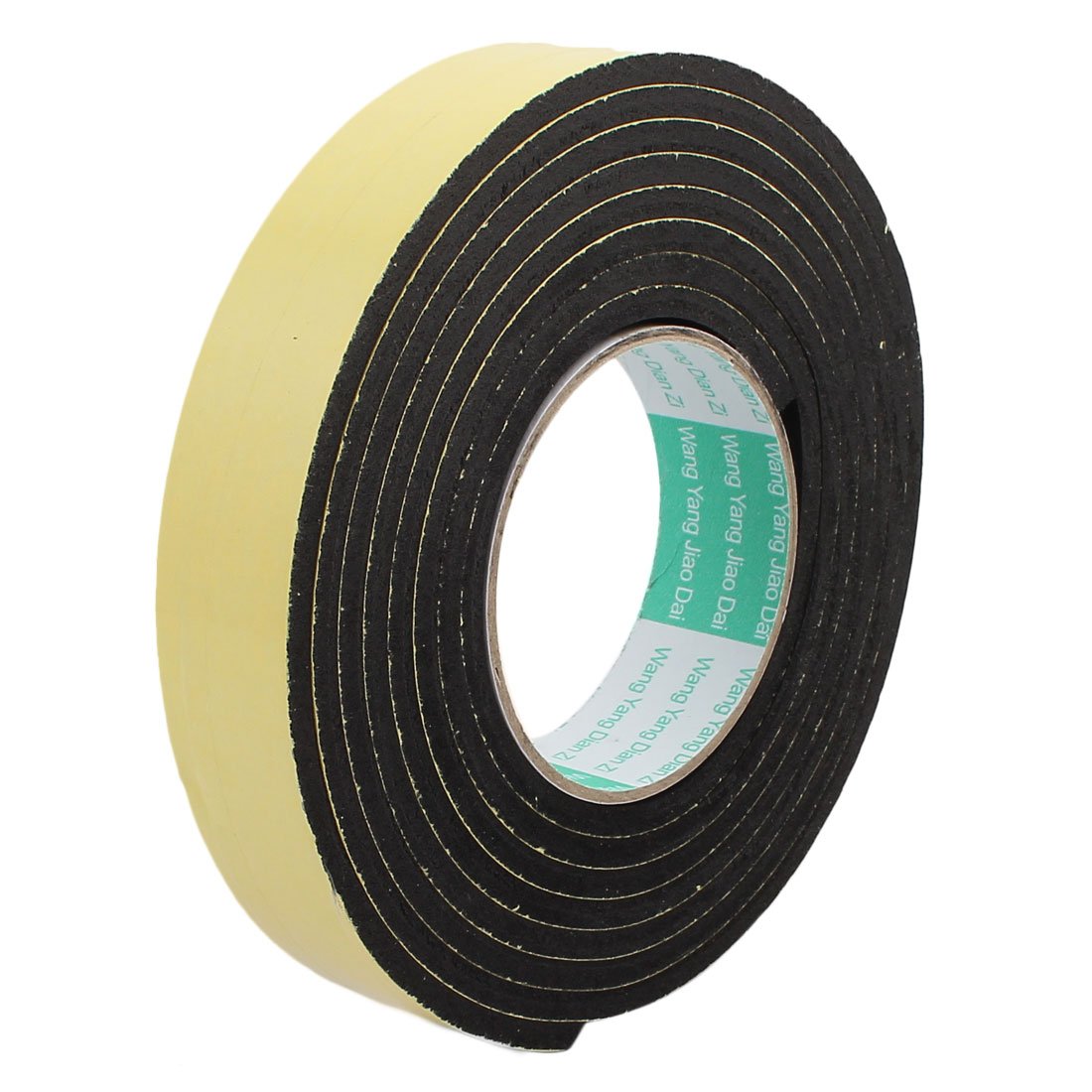 Uxcell Yellow,Black Sourcingmap 3Meter 30Mm X 5Mm Single-Side Adhesive Shockproof Sponge Foam Tape Yellow Black